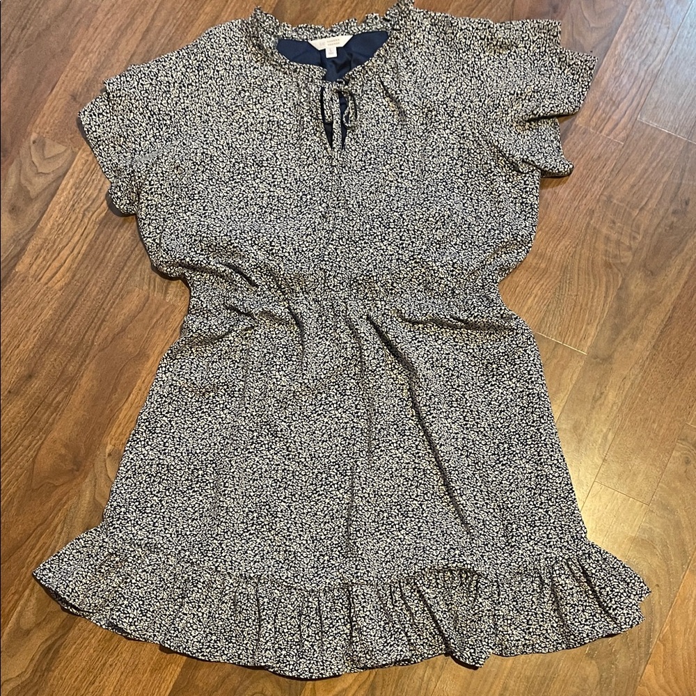 LC Lauren Conrad Navy Floral Dress